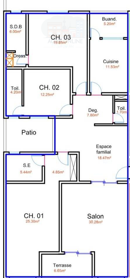 Charmant appartement au Point E Diwaan Immo